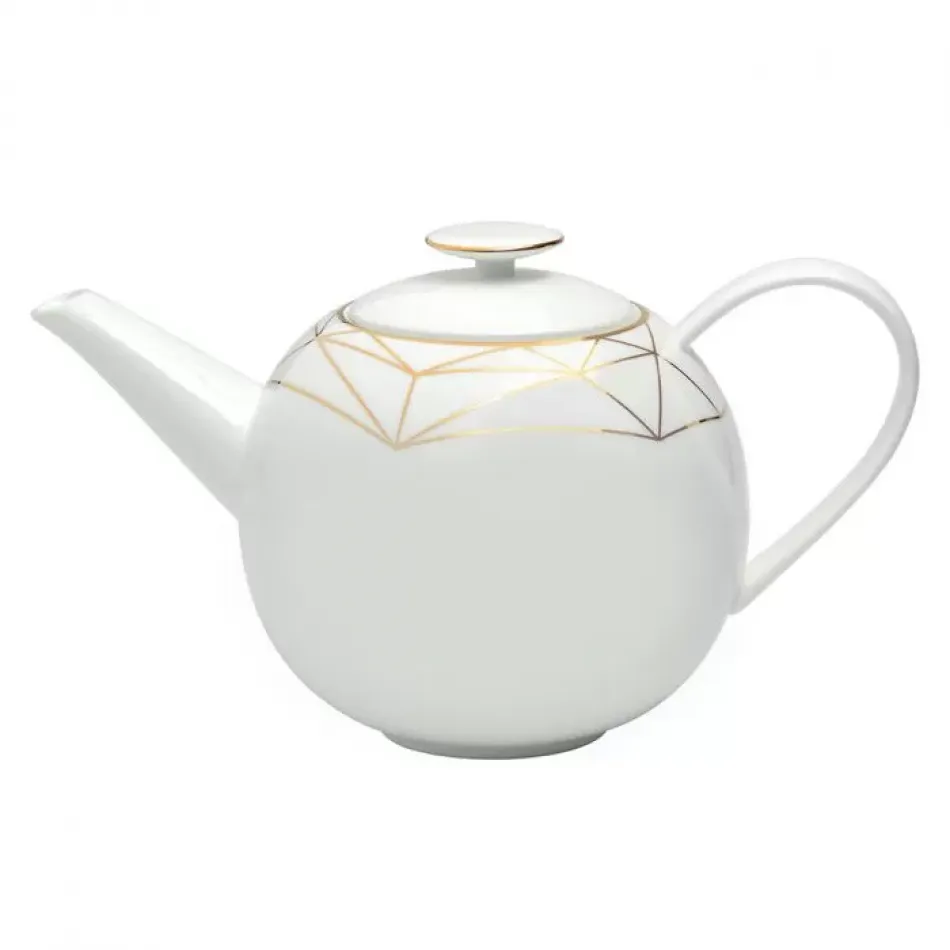 Gem Cut Gold Teapot (Special Order)