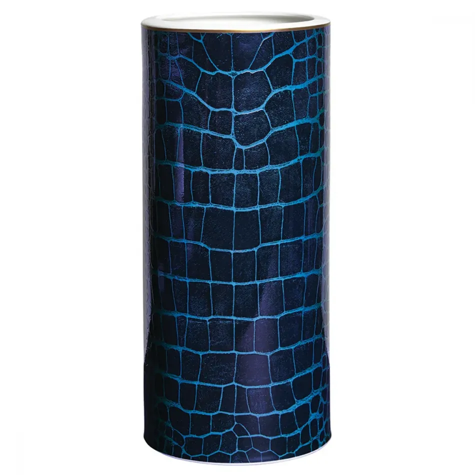 Alligator Sapphire Tall Vase (Special Order)