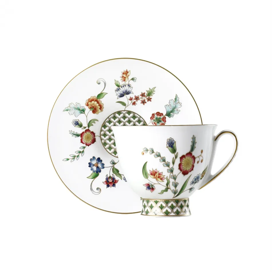 Gione 2Pc Low Tea Cup & Saucer