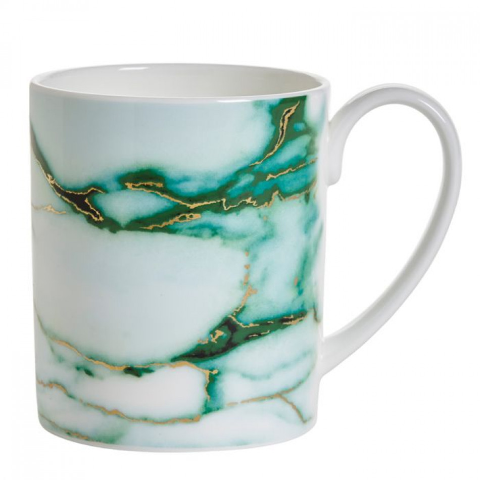 Marble Verde Cylinder Mug 4 in