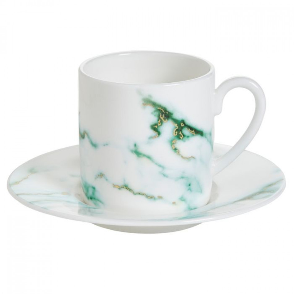 Marble Verde Espresso Cup & Saucer Diam 2.25