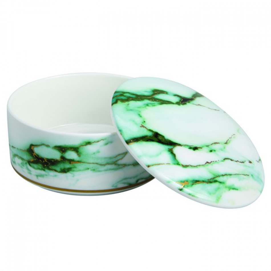 Marble Verde Jewelry Box diam 4.5