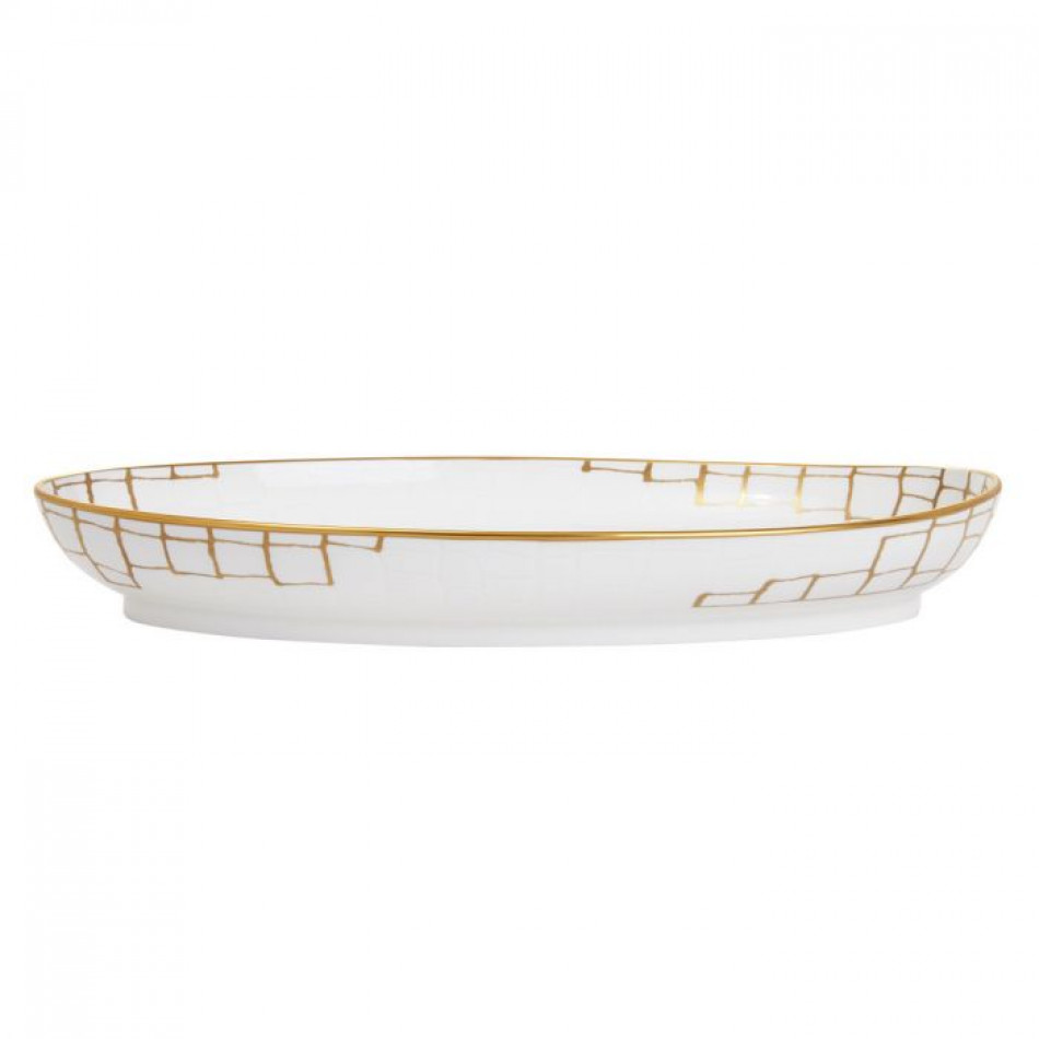 Alligator Gold Deep Oval Platter 16 in