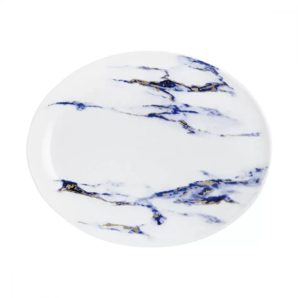 Marble Azure Oval Platter 12 in