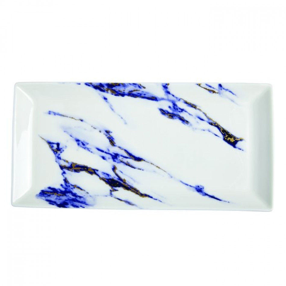 Marble Azure Sandwich/Cake Tray 13 x 6.25 in