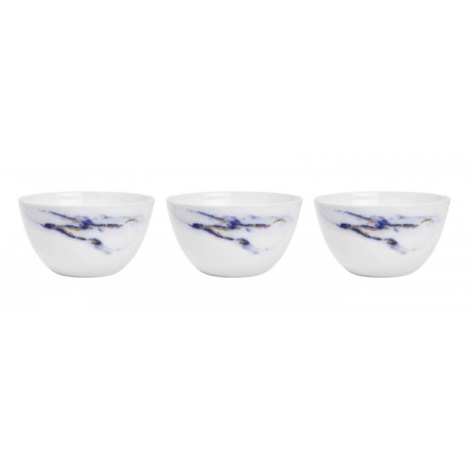 Marble Azure Nut - Olive Bowl/All Purpose, Set of 3 (4.5; h: 2.5 in)