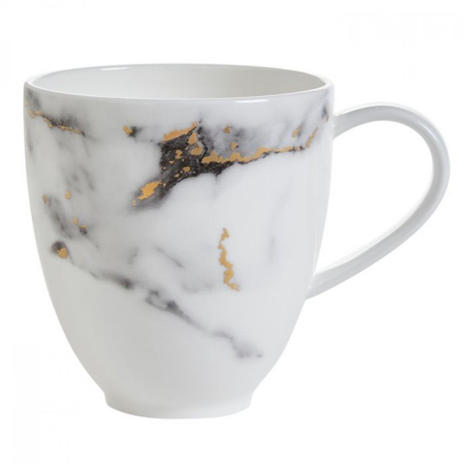 Marble Venice Fog Barrel Mug, Set of 2 (height 4; Diam 3.25 in)