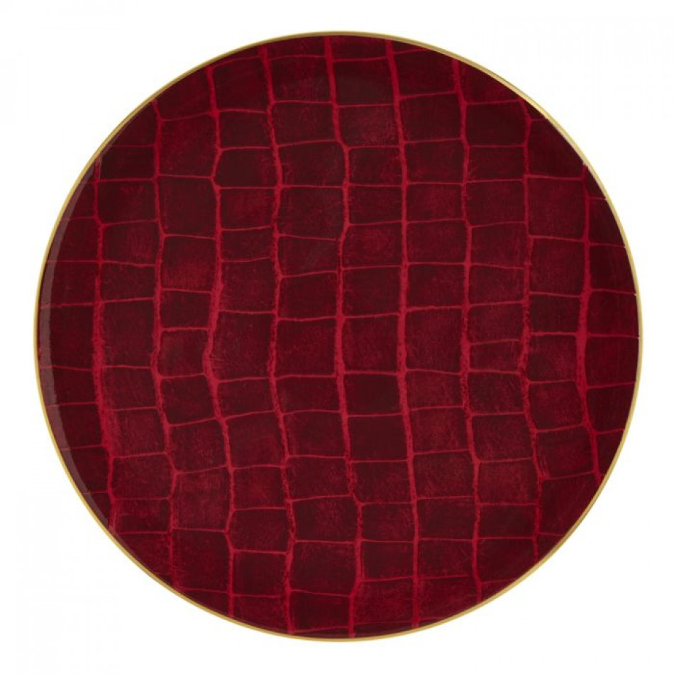 Alligator Ruby Charger Plate 12.5 in (Special Order)