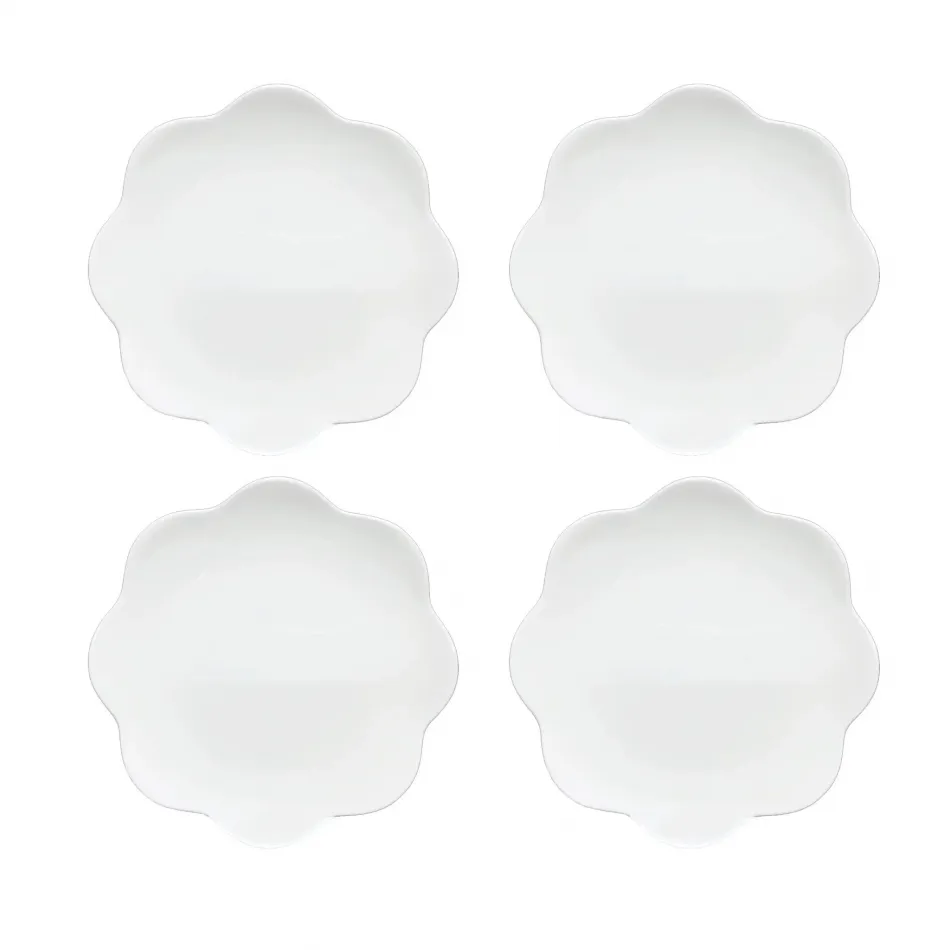 Geometrica White Canape Plate, Set of 4 (Special Order)