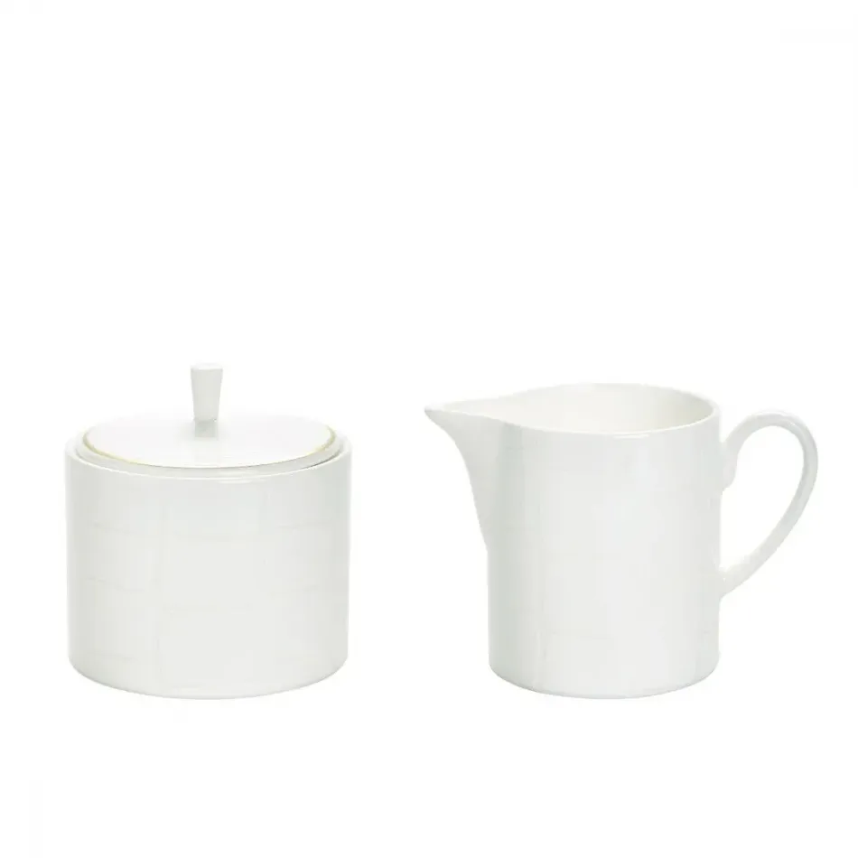 Alligator White Sugar & Creamer Set (Special Order)