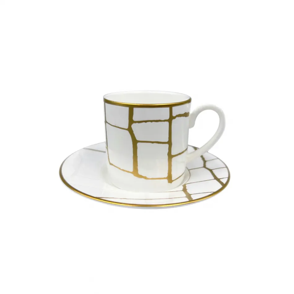 Alligator Gold Espresso Cup & Saucer (Special Order)