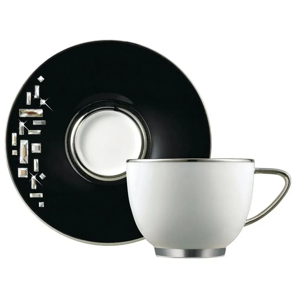 Diana Black Espresso Cup & Saucer (Special Order)