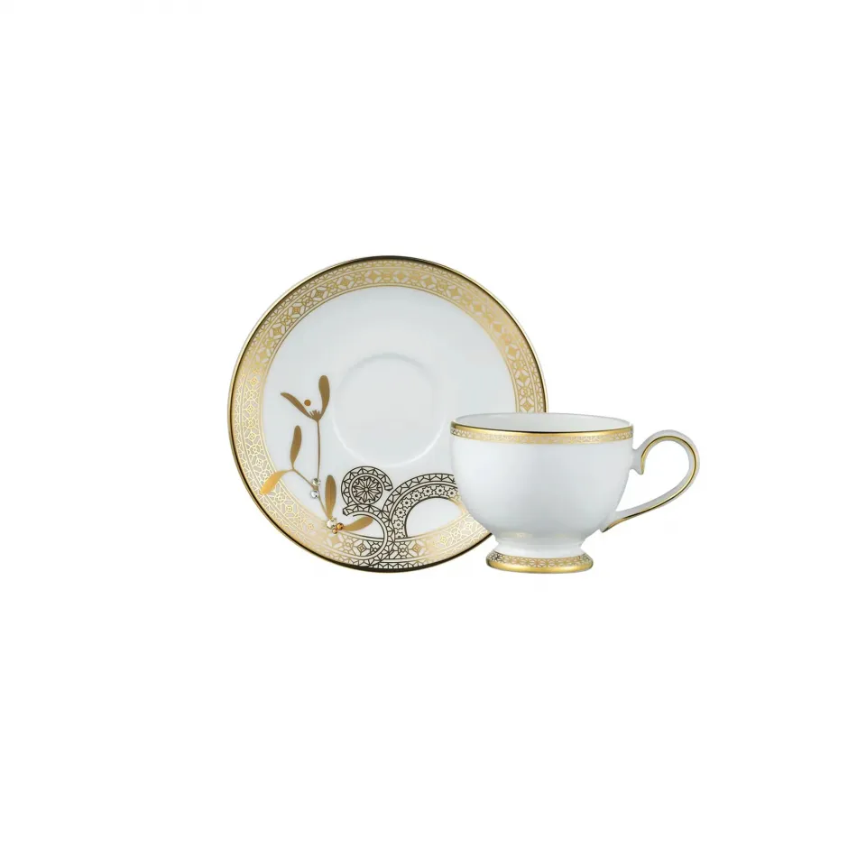 Golden Leaves Espresso Cup & Saucer (Special Order)