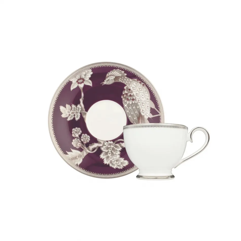 Pavo Silver Espresso Cup & Saucer (Special Order)