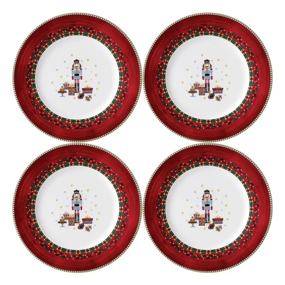 Nutcracker Salad/Dessert Plate/Canape, set of 4