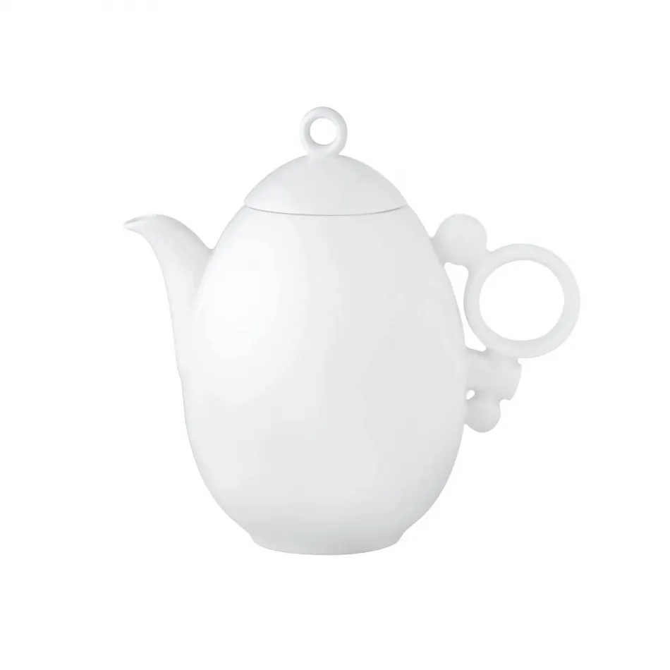 Geometrica White Teapot