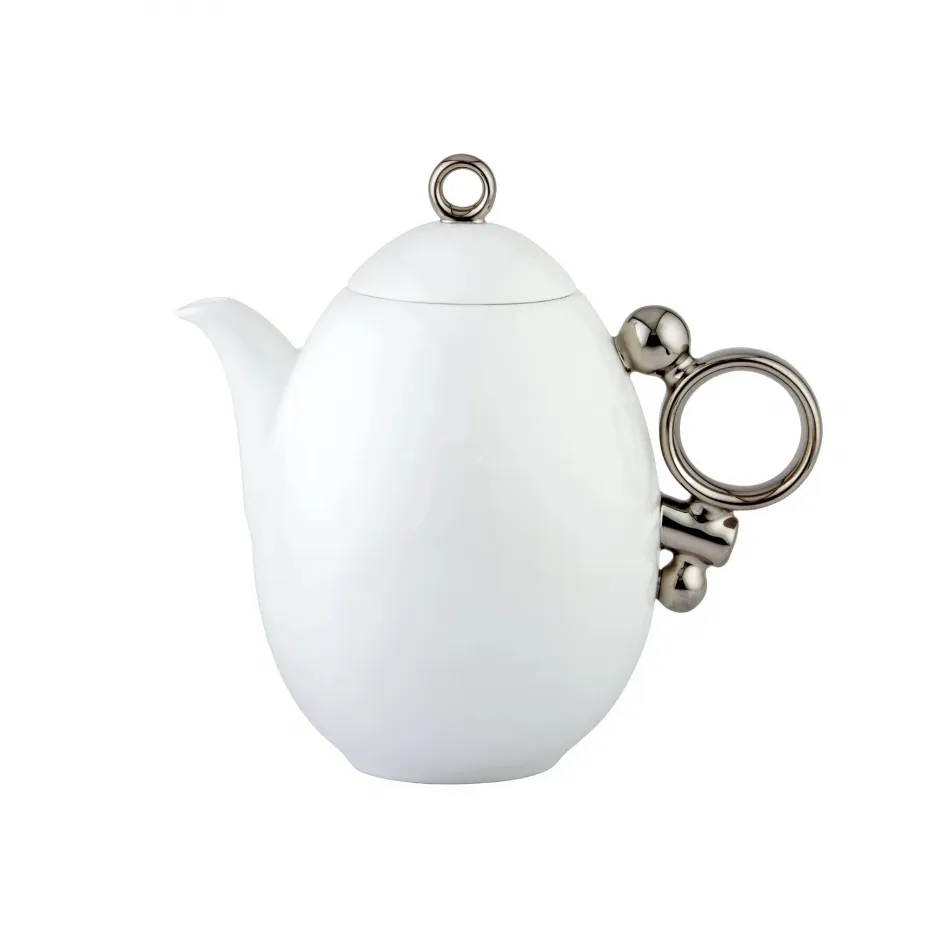 Geometrica Silver Rim Tea/Coffee Pot..