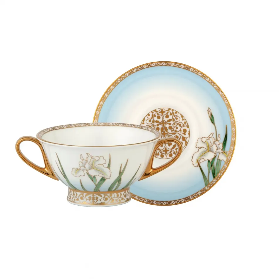 Iris Cream Soup Cup & Saucer (Special Order)