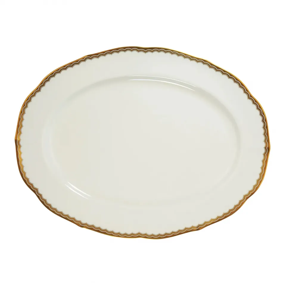 Antique Gold 14" Oval Platter