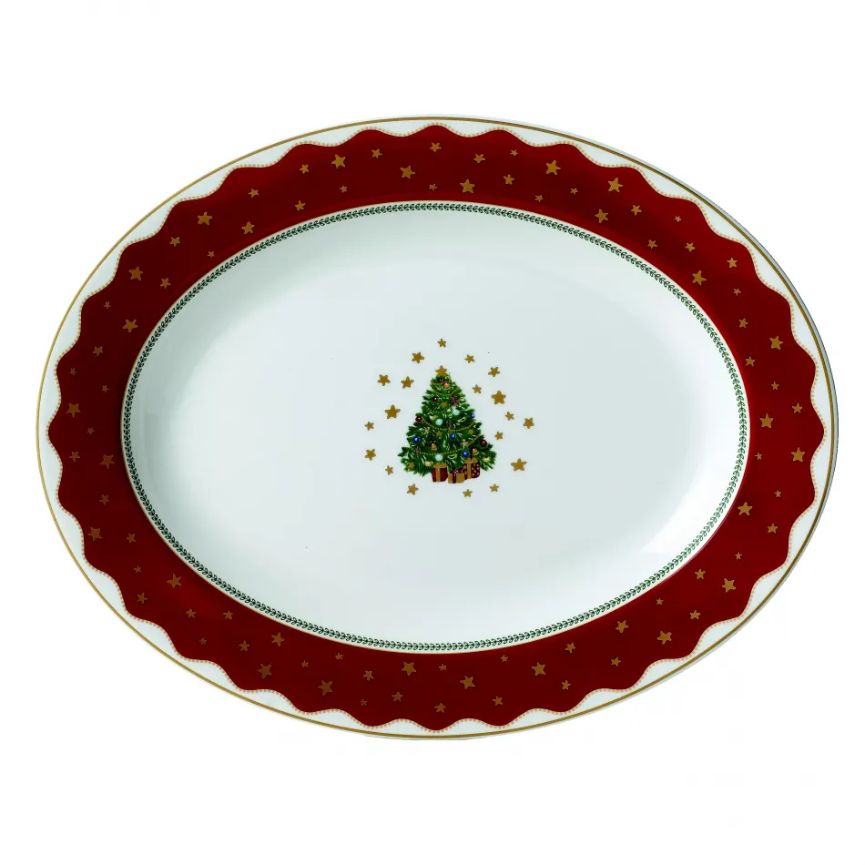 My Noel Oval Platter 14 in