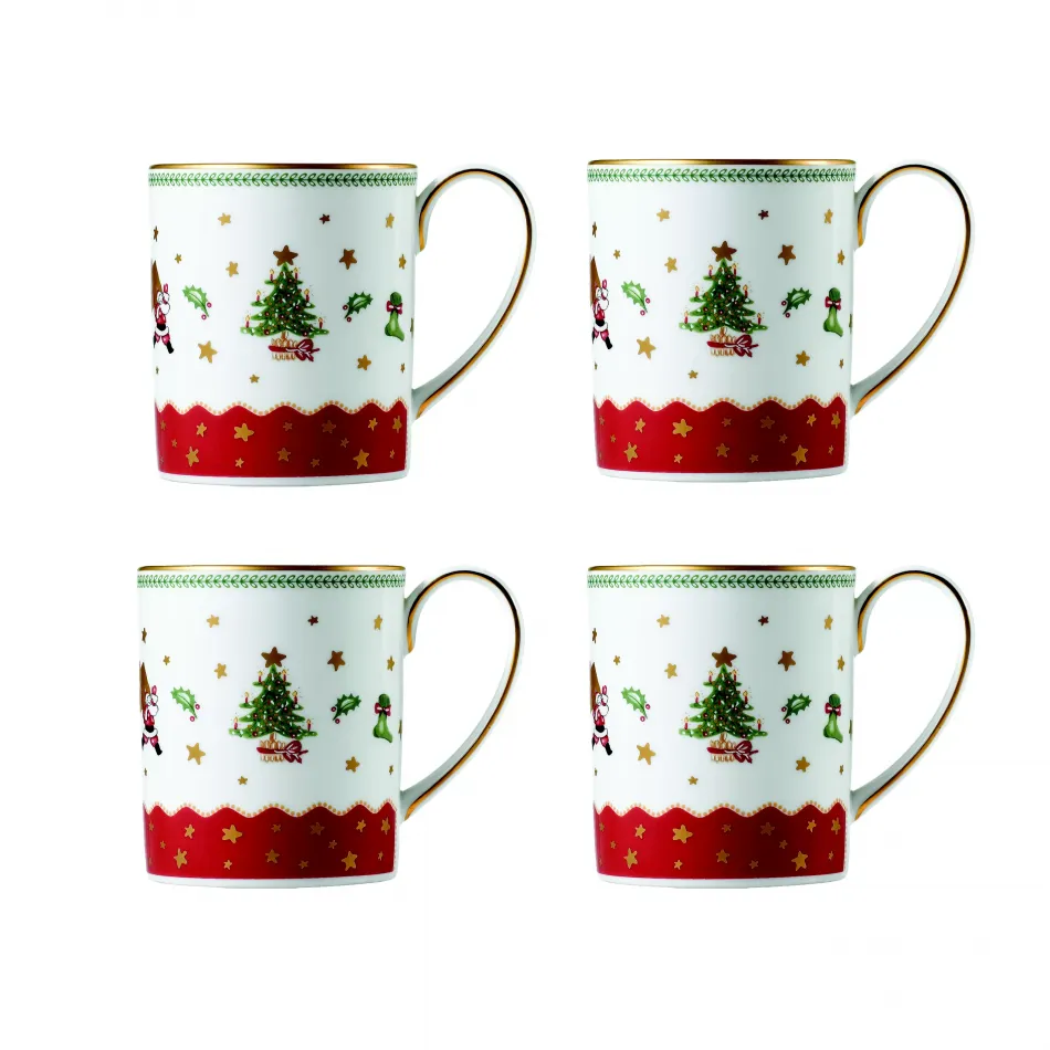 My Noel Mug, Set of 4 (h:3.8 in)