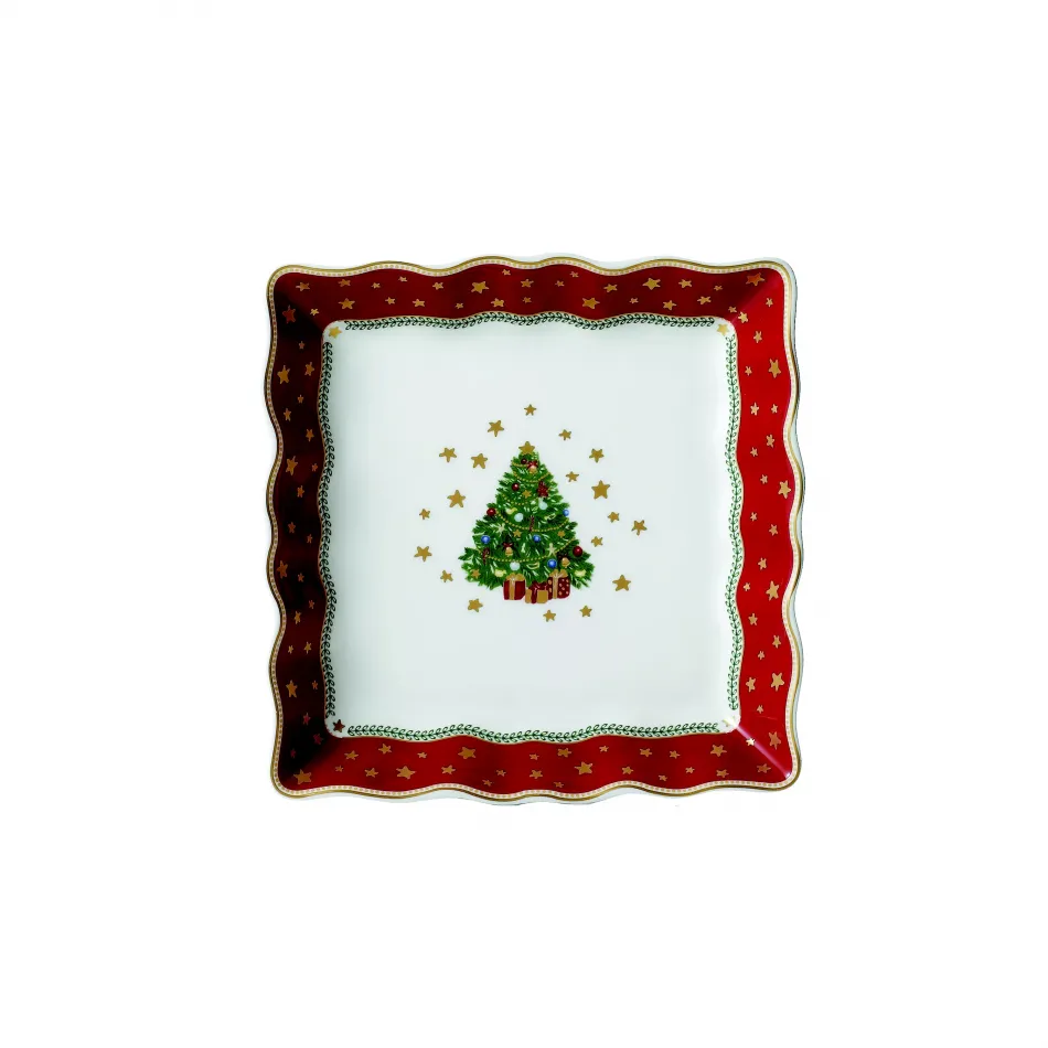 My Noel Lace Square Tray 7 in