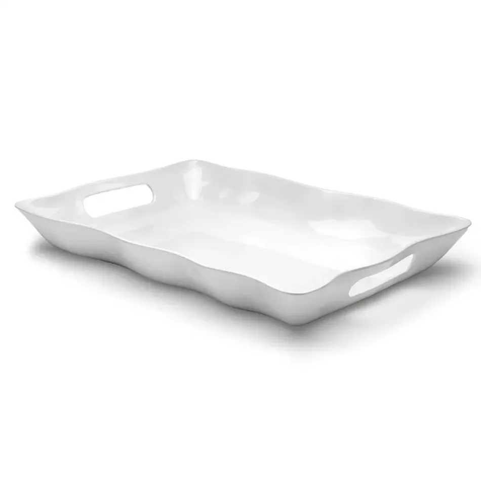 Ruffle Melamine 20" x 14" Rect Tray