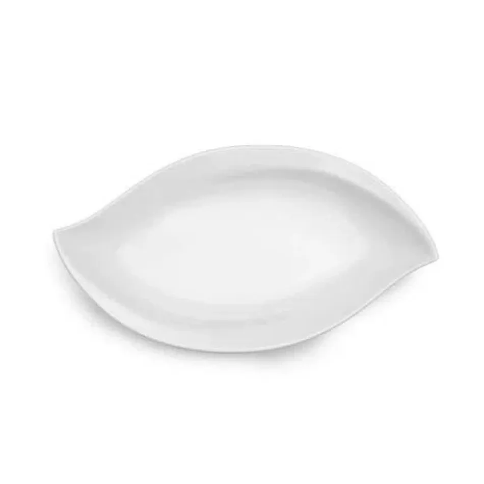 Small Petal White Melamine Serving Platter