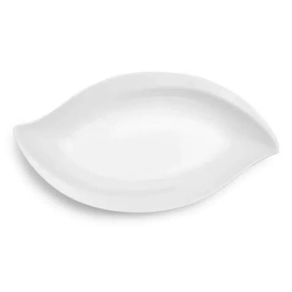 Large Petal White Melamine Serving Platter