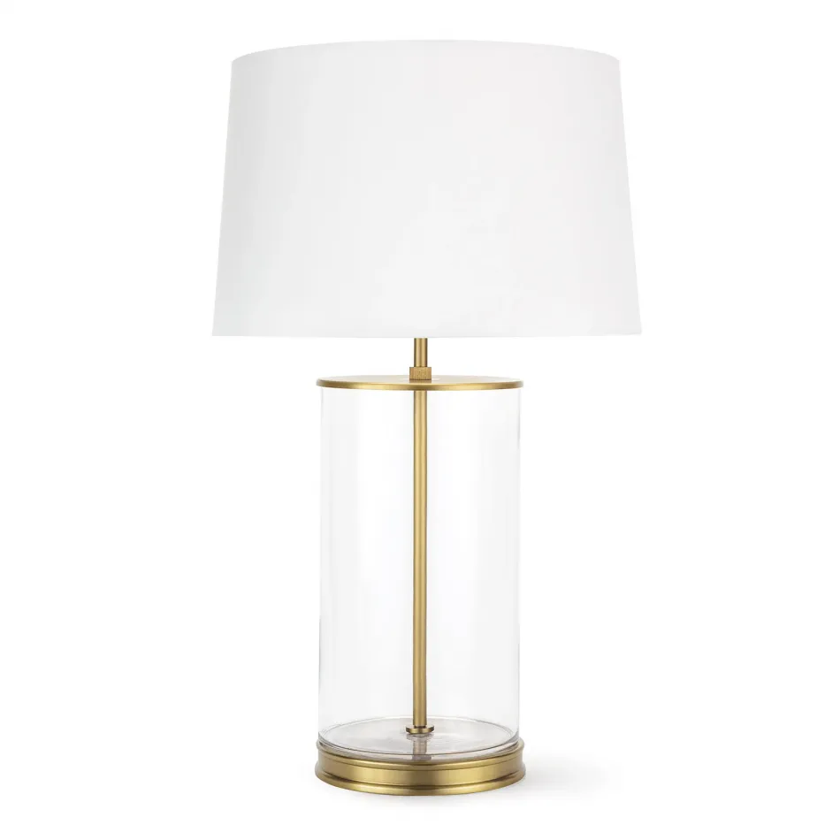 Southern Living Magelian Glass Table Lamp Natural Brass