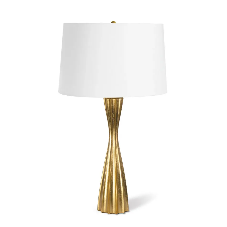 Southern Living Naomi Resin Table Lamp, Gold Leaf