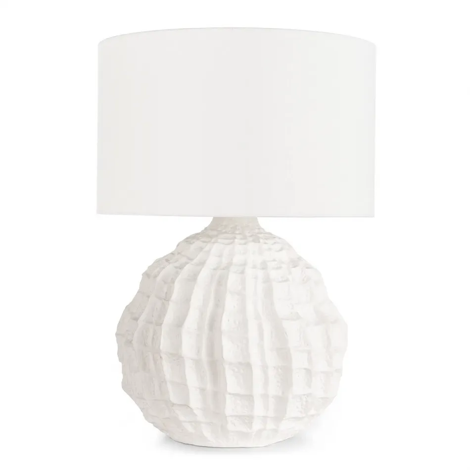 Caspian Ceramic Table Lamp White Large