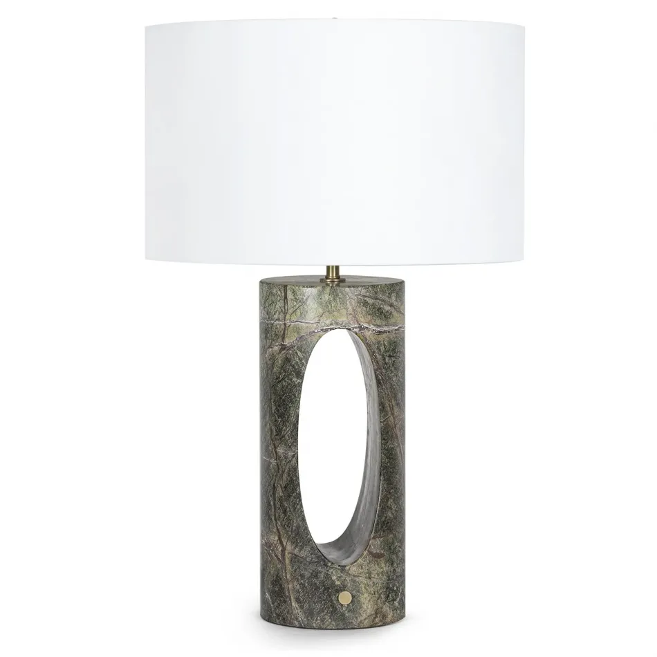 Portia Marble Table Lamp Green