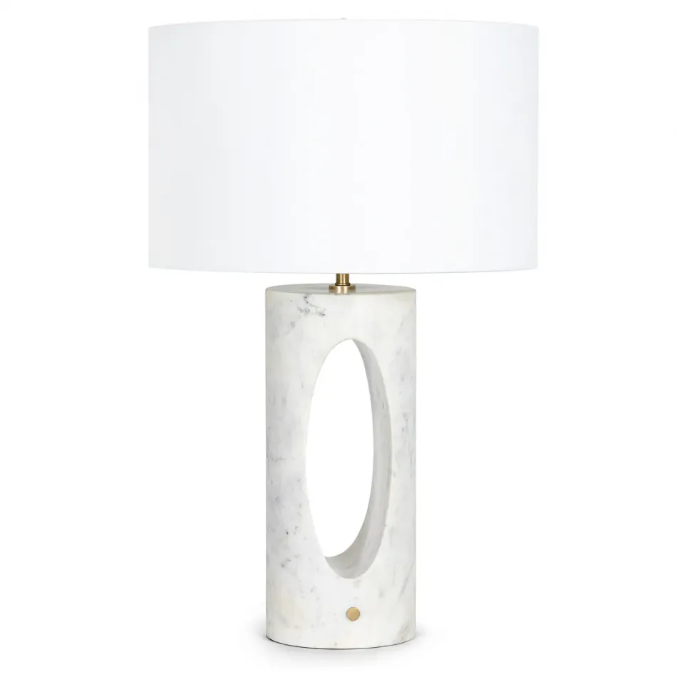 Portia Marble Table Lamp White