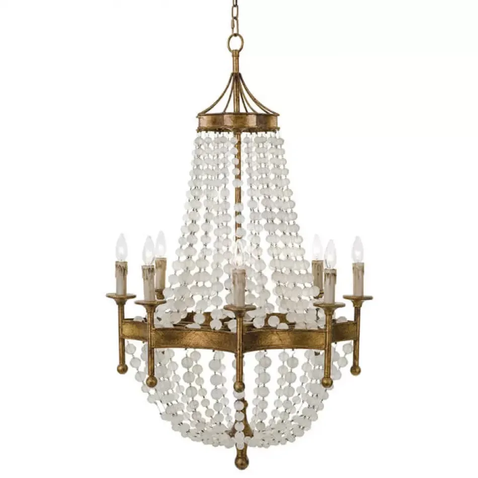 Frosted Crystal Bead Chandelier