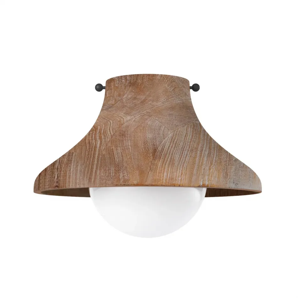 Coastal Living Surfside Wood Flush Mount, Natural