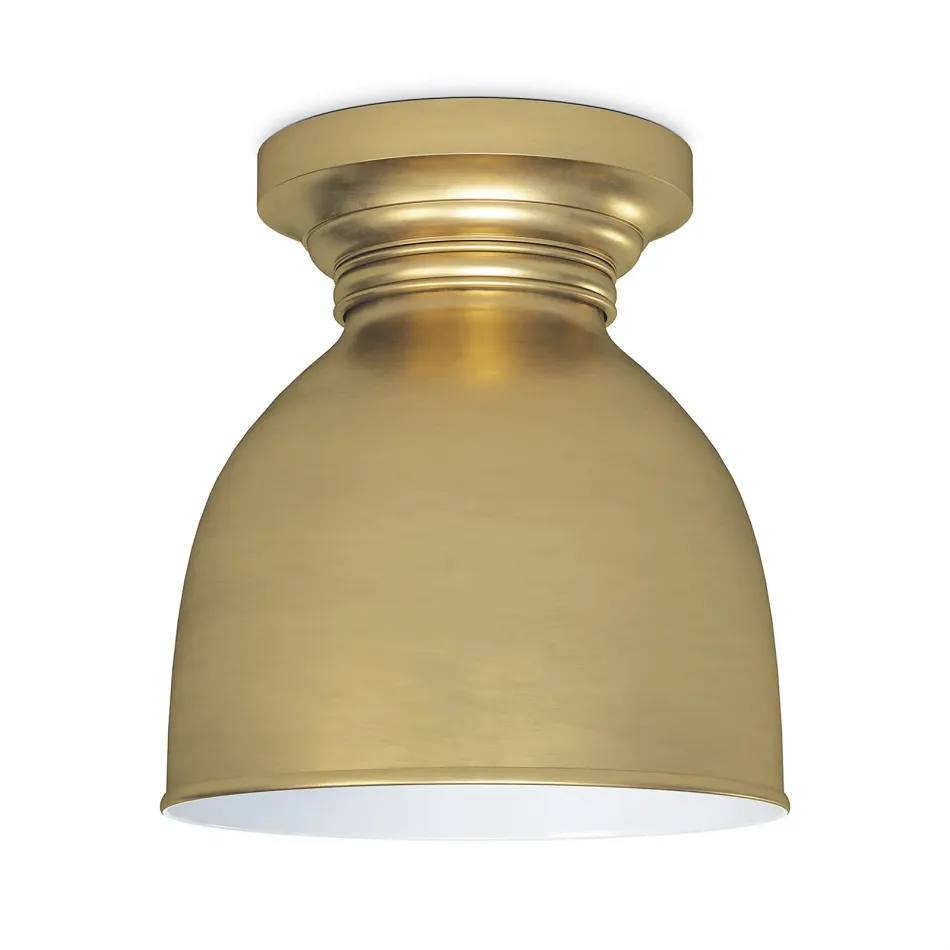 Southern Living Pantry Flush Mount Natural Brass