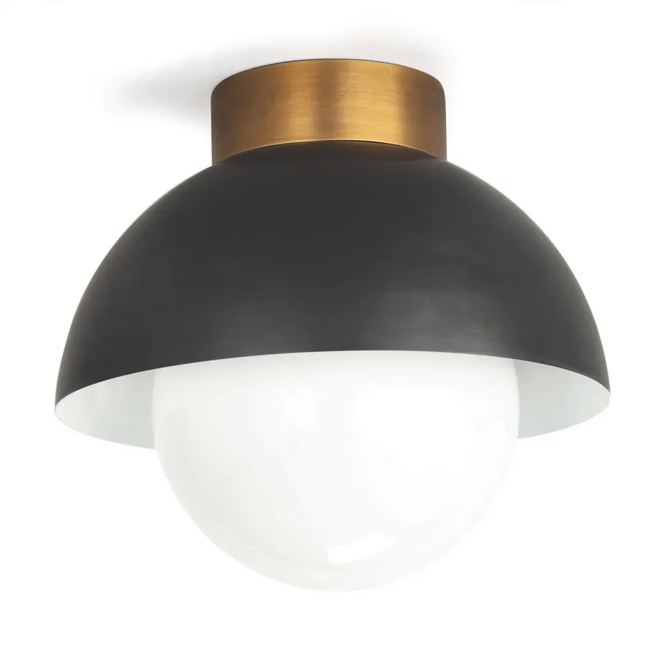 Montreux Flush Mount Oil Rubbed Bronze and Natural Brass