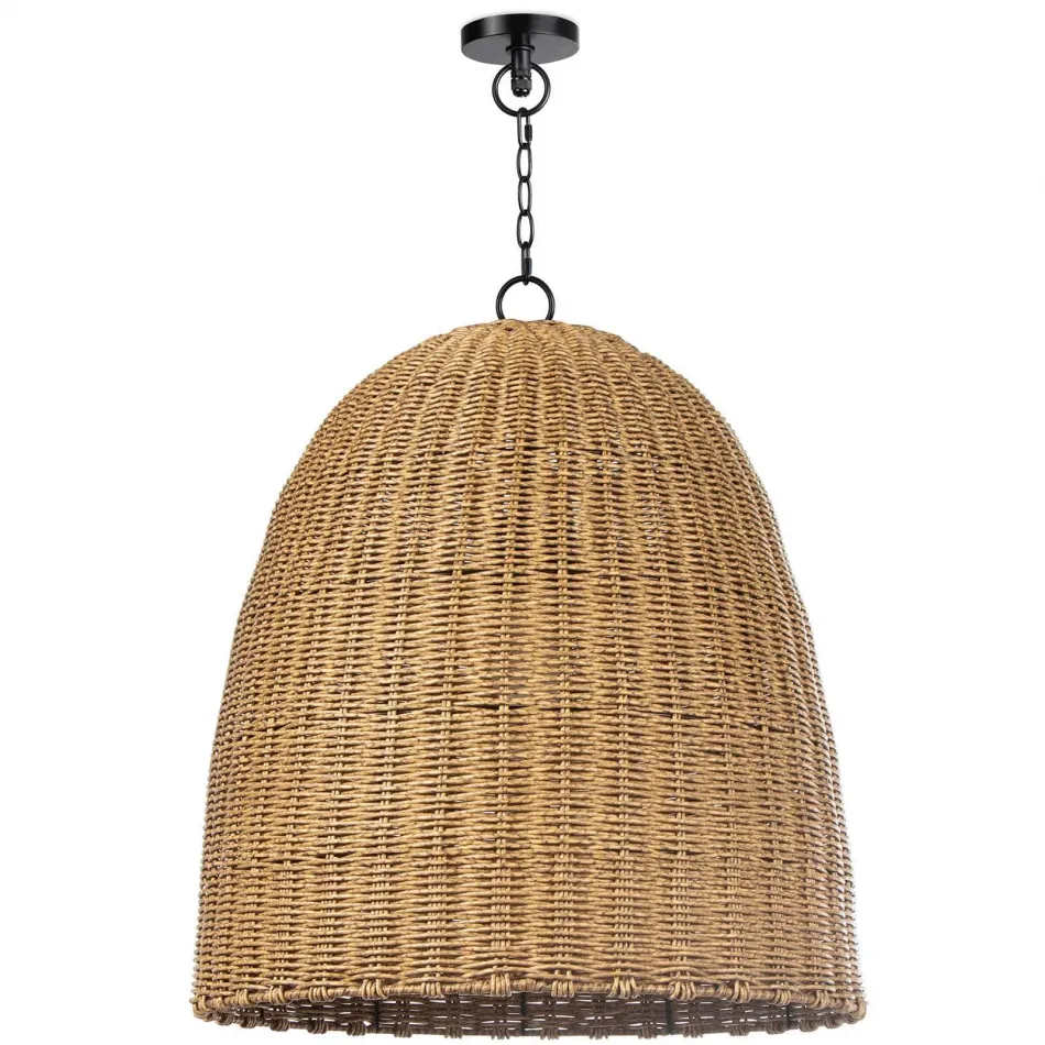 Coastal Living Beehive Outdoor Pendant Large, Weathered Natural