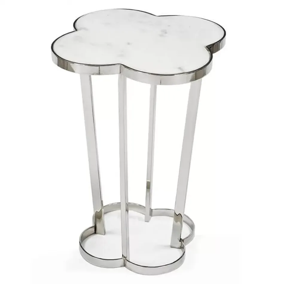 Clover Table, Polished Nickel