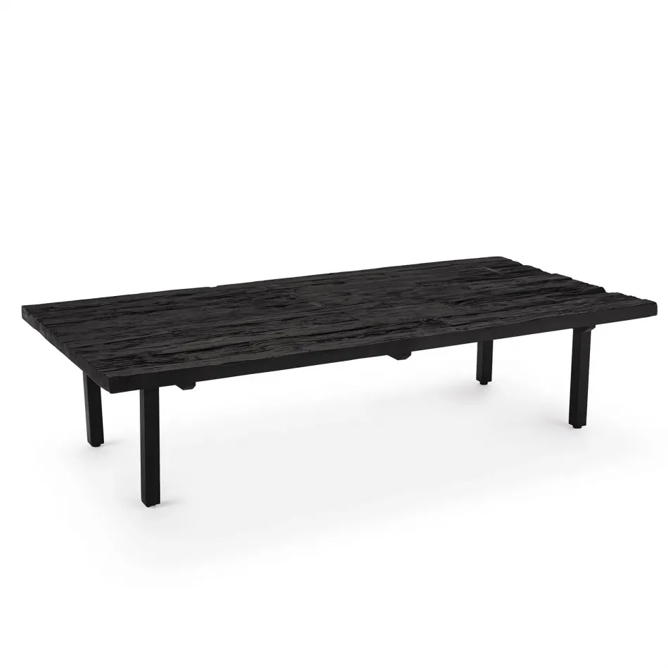 Ash Reclaimed Wood Cocktail Table Black