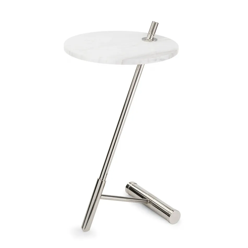 Spyder Accent Table Polished Nickel