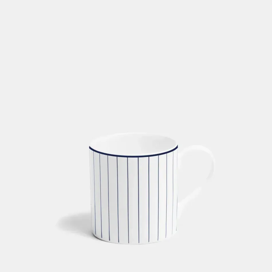 Pinstripe Cobalt Blue Mug