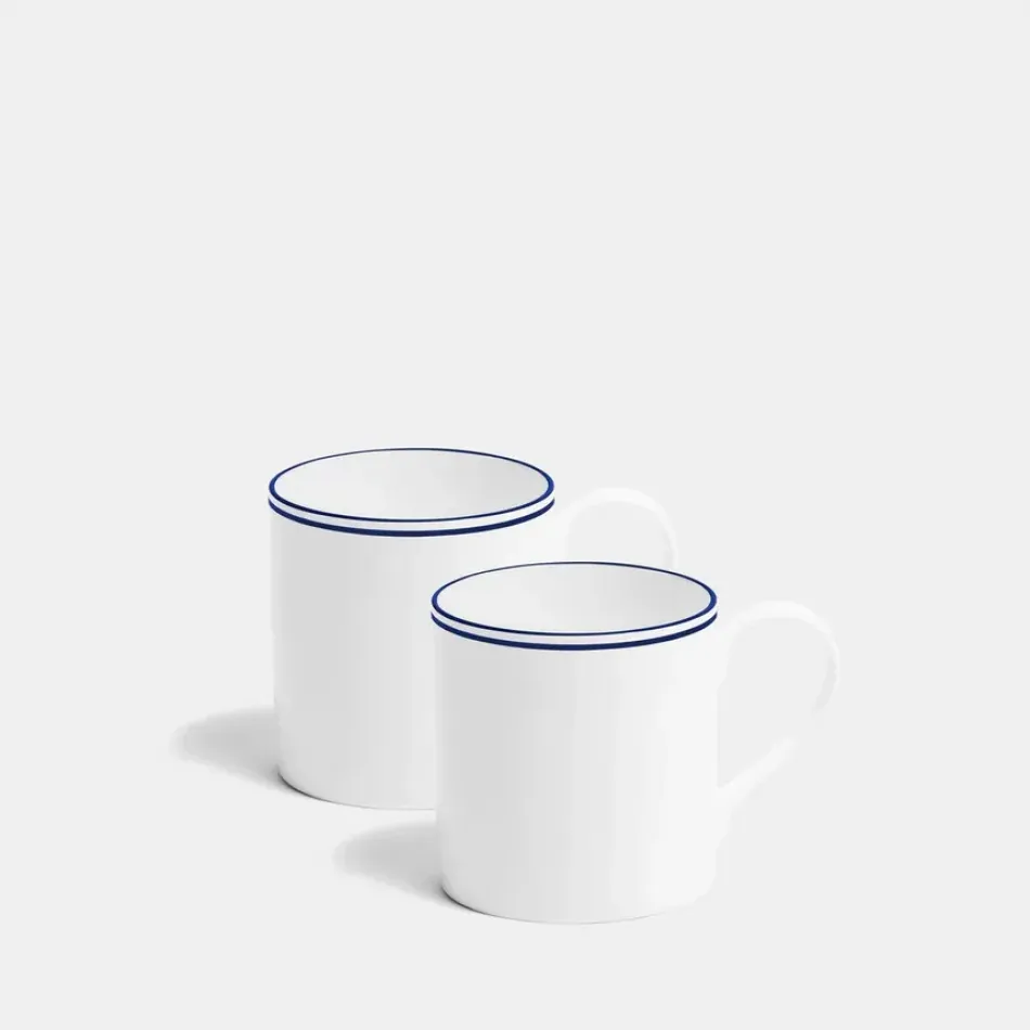 Double Line Cobalt Mug Medium 270ml 9fl oz Set of 2