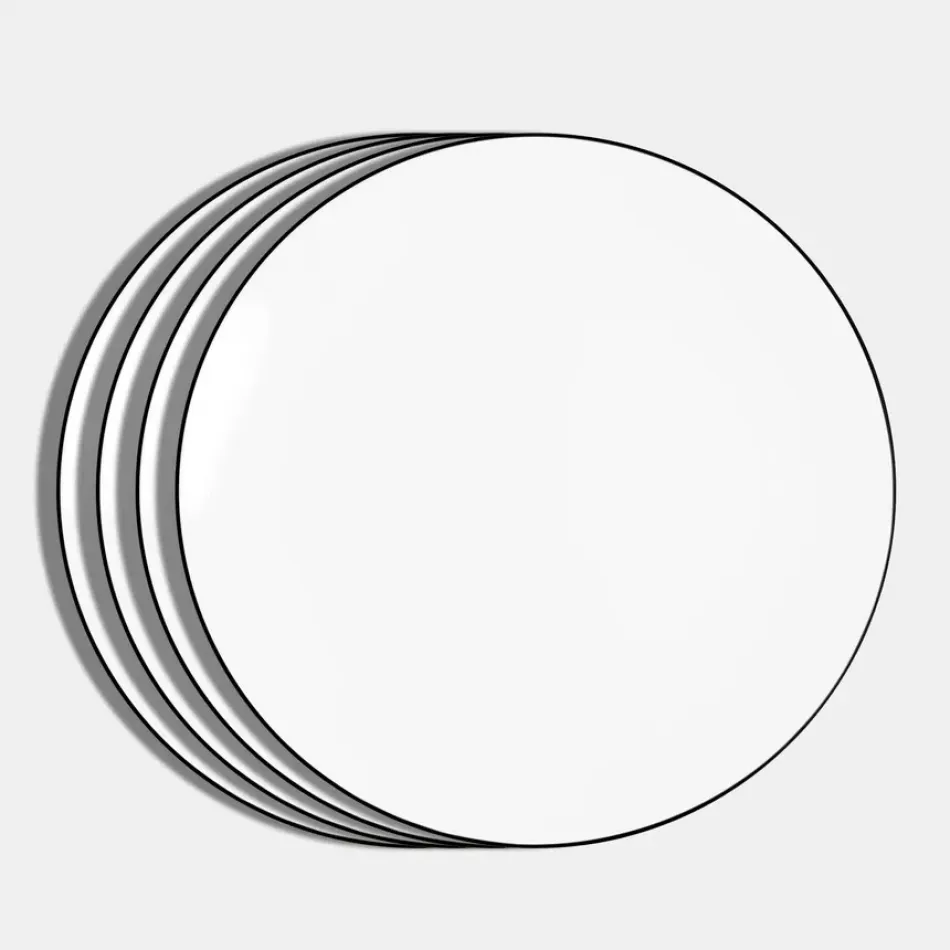 Line Matte Black Coupe Dinner Plate (28cm) Set of 4