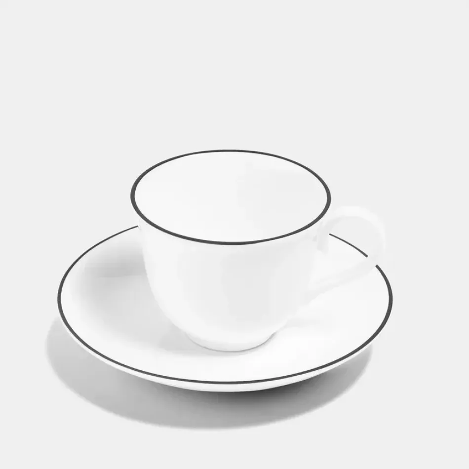 Line Anthracite Bone China Tea Saucer 5.7" Rd (Special Order)