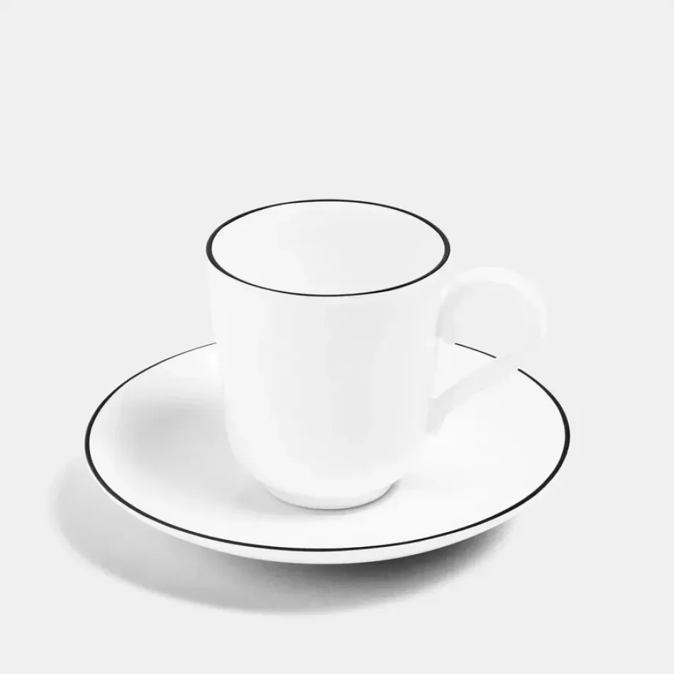 Line Matte Black Bone China Espresso Cup 4.2 oz