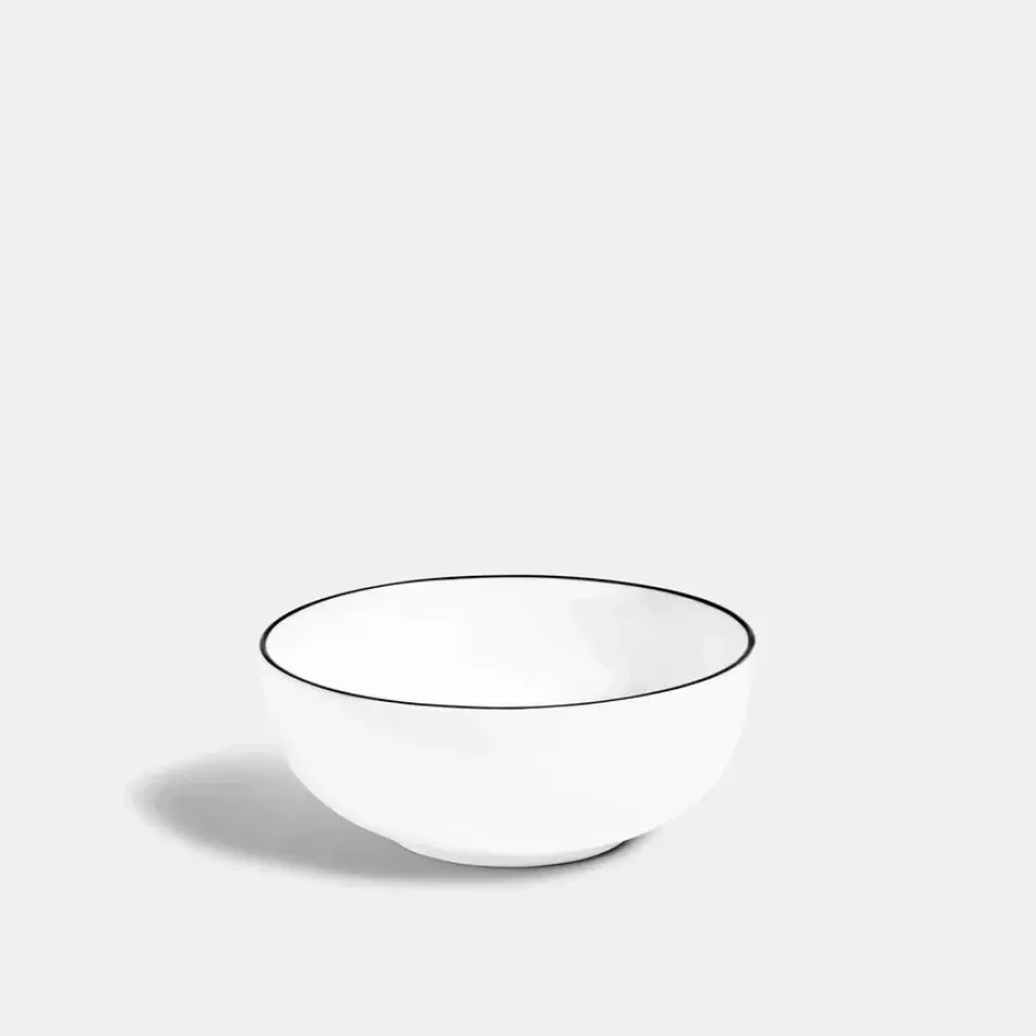 Line Matte Black Bone China Small Dip Bowl 3", 2 oz