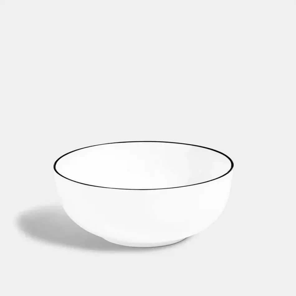 Line Matte Black Bone China Cereal Bowl 20 oz, 5.7" Rd