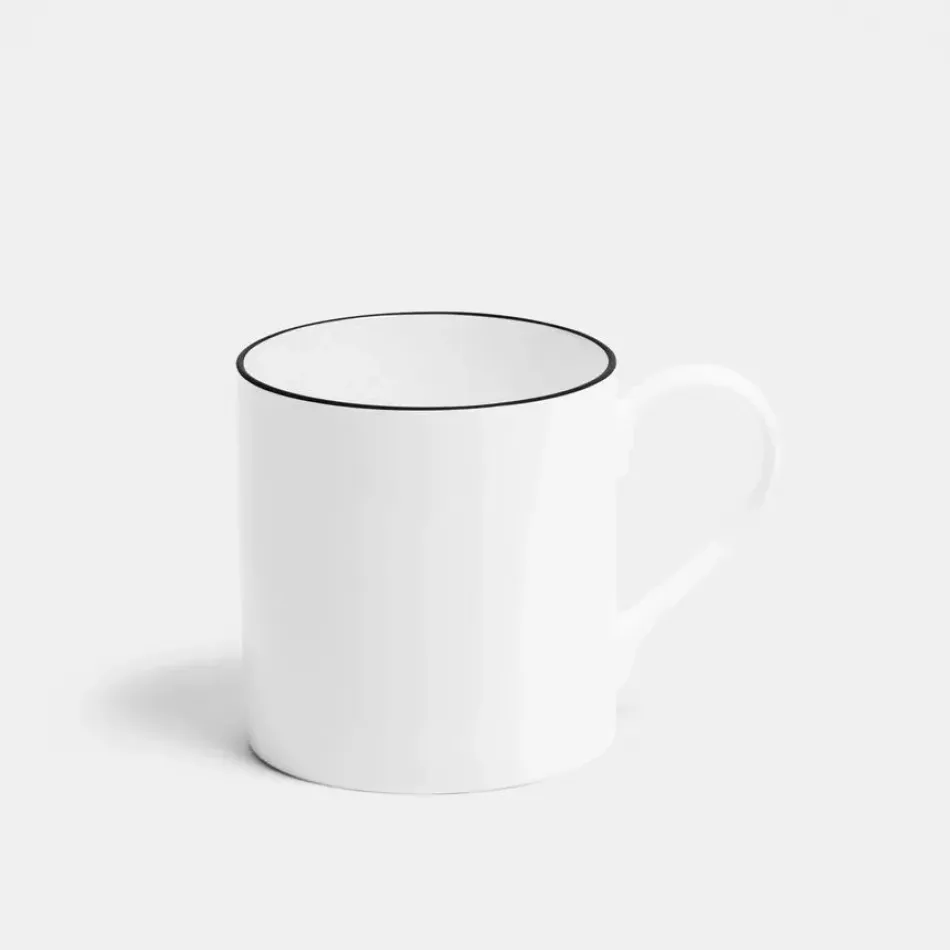 Line Matte Black Bone China Large Mug 11.8 oz